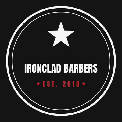 Ironclad Barbers — barber shop logo design