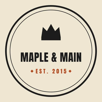 Maple & Main — barber shop logo design