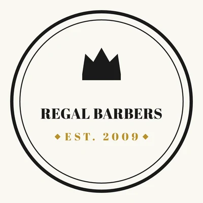 Regal Barbers — barber shop logo design
