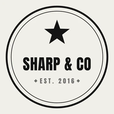 Sharp & Co — barber shop logo design