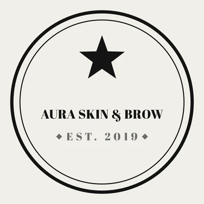 Aura Skin & Brow — beauty salon logo design