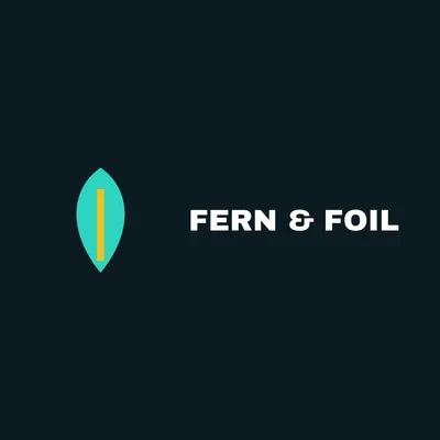 Fern & Foil — beauty salon logo design
