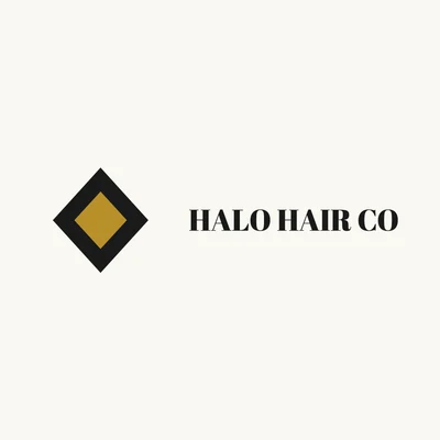 Halo Hair Co — beauty salon logo design