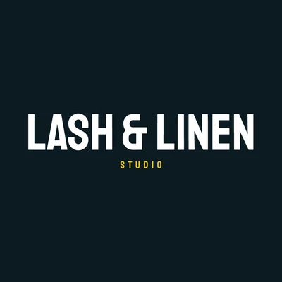 Lash & Linen — beauty salon logo design