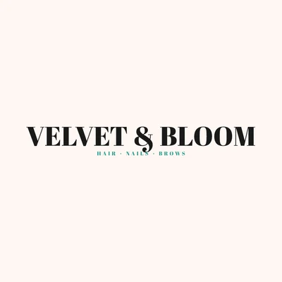 Velvet & Bloom — beauty salon logo design