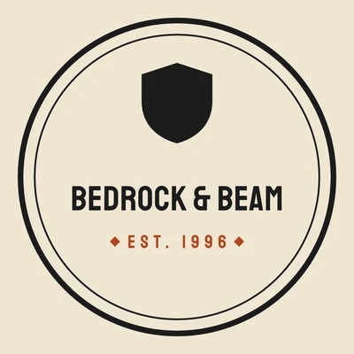 Bedrock & Beam — construction company logo design