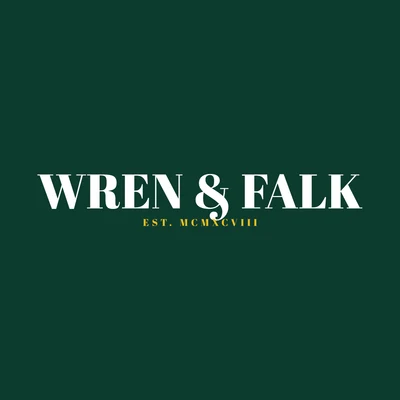 Wren & Falk — coat of arms crest logo design