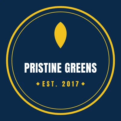 Pristine Greens — lawn care logo design