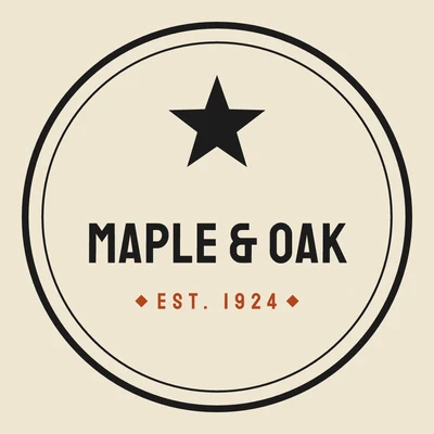 Maple & Oak — vintage logo design